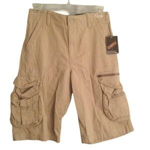 Urban Pipeline Size 12 Cargo Shorts Boys Beige Pockets Zipper Detail
